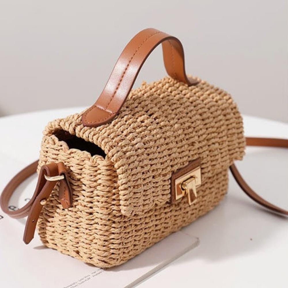 Petit Sac A Main En Paille Reine Rustique