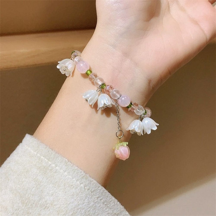 Bracelet Fleuri | Reine Rustique ROSE BLANC