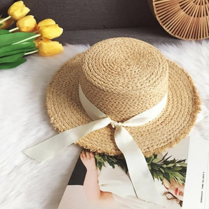 Chapeau De Plage En Paille | Reine Rustique BEIGE