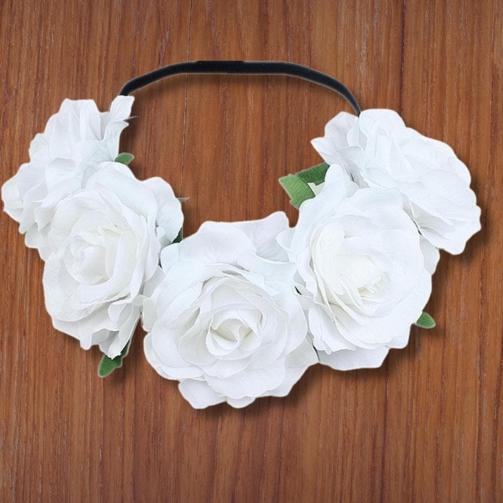 Couronne Bouquet Champêtre Pour Mariage | Reine Rustique BLANC