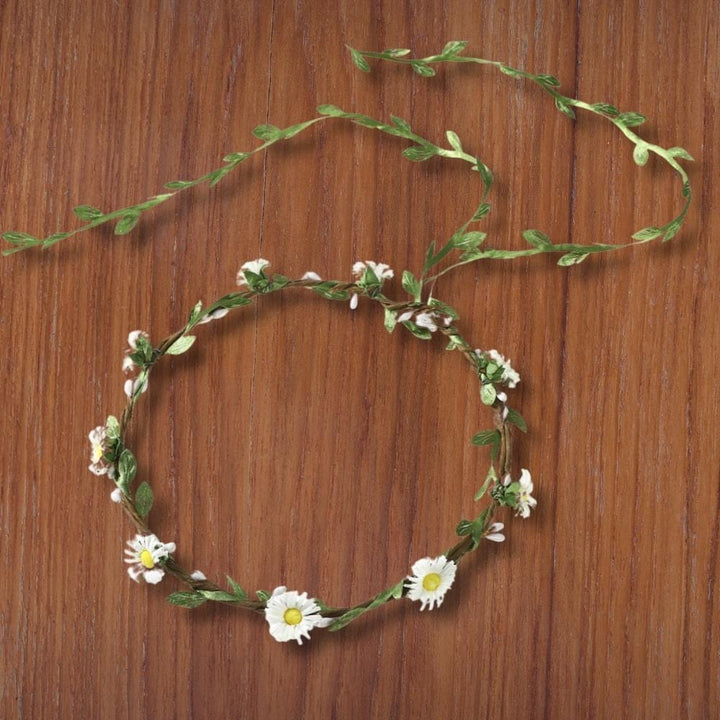 Couronne Fleur Fille | Reine Rustique BLANC JAUNE