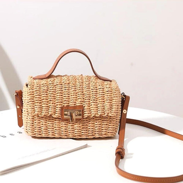 Petit Sac A Main En Paille | Reine Rustique MARRON