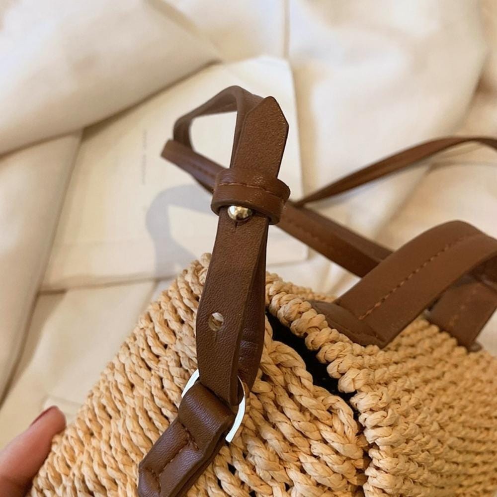 Petit Sac A Main En Paille | Reine Rustique MARRON