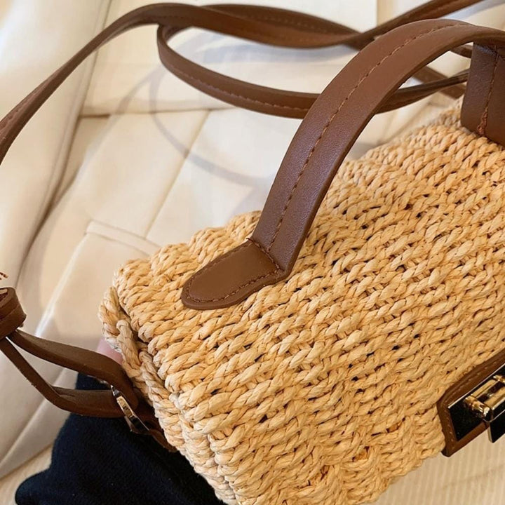 Petit Sac A Main En Paille | Reine Rustique MARRON