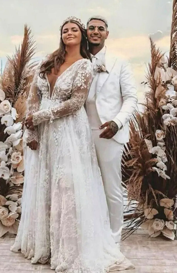 Reine Rustique | Robe Bohème Mariage IVOIRE / LONGUEUR AU SOL / 2