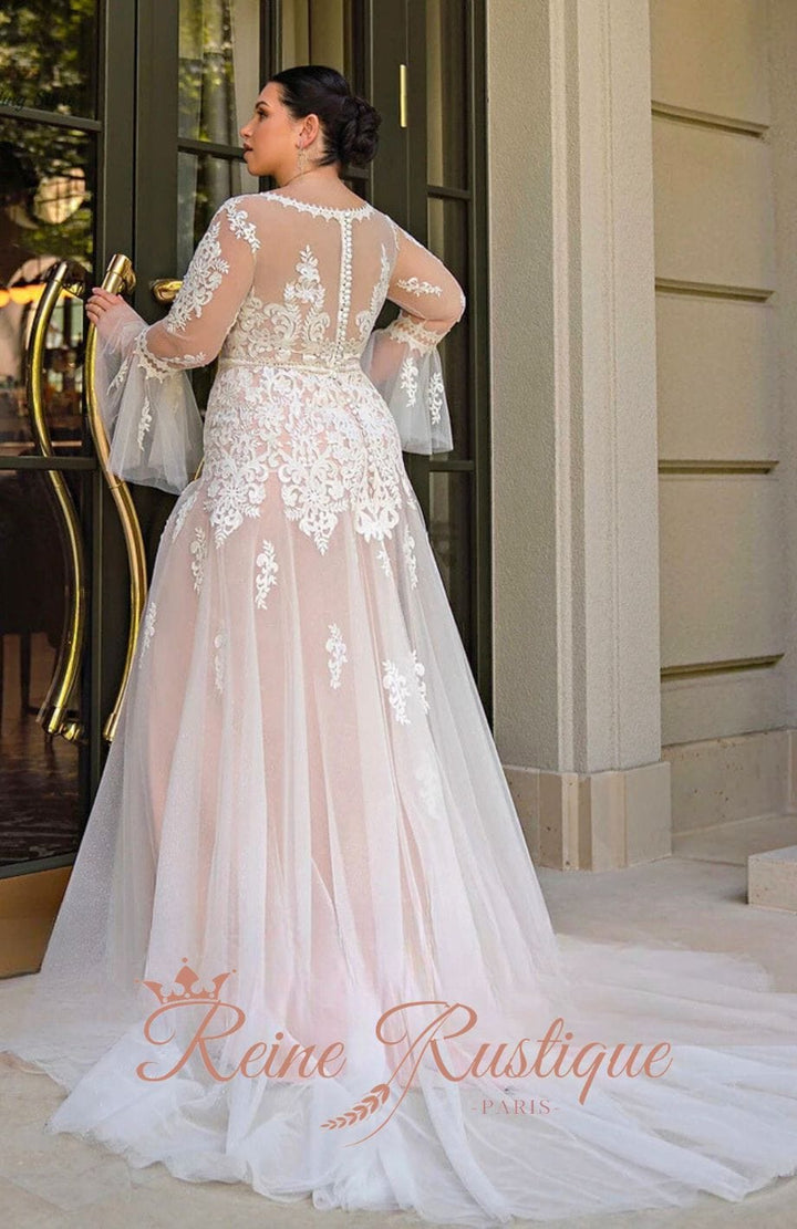 Reine Rustique | Robe De Mariée Femme Ronde Grande Taille