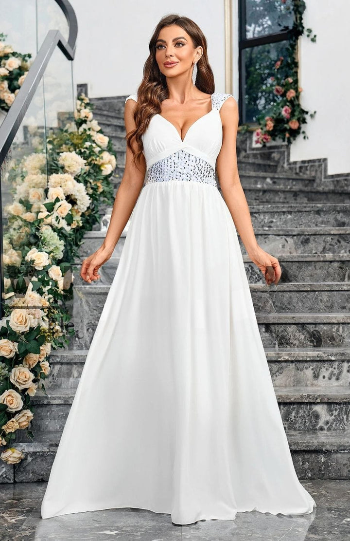 Robe Blanche Champêtre Chic | Reine Rustique