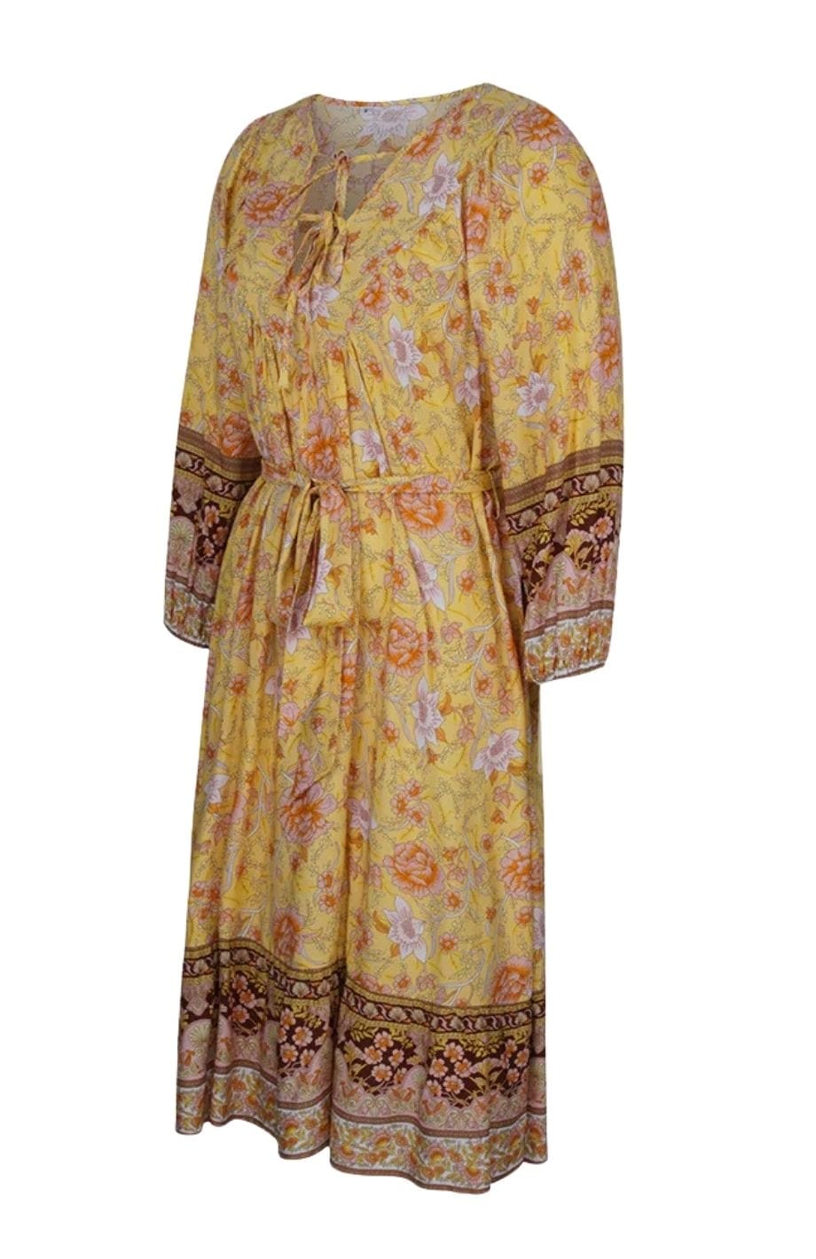 Robe Bohème Jaune | Reine Rustique