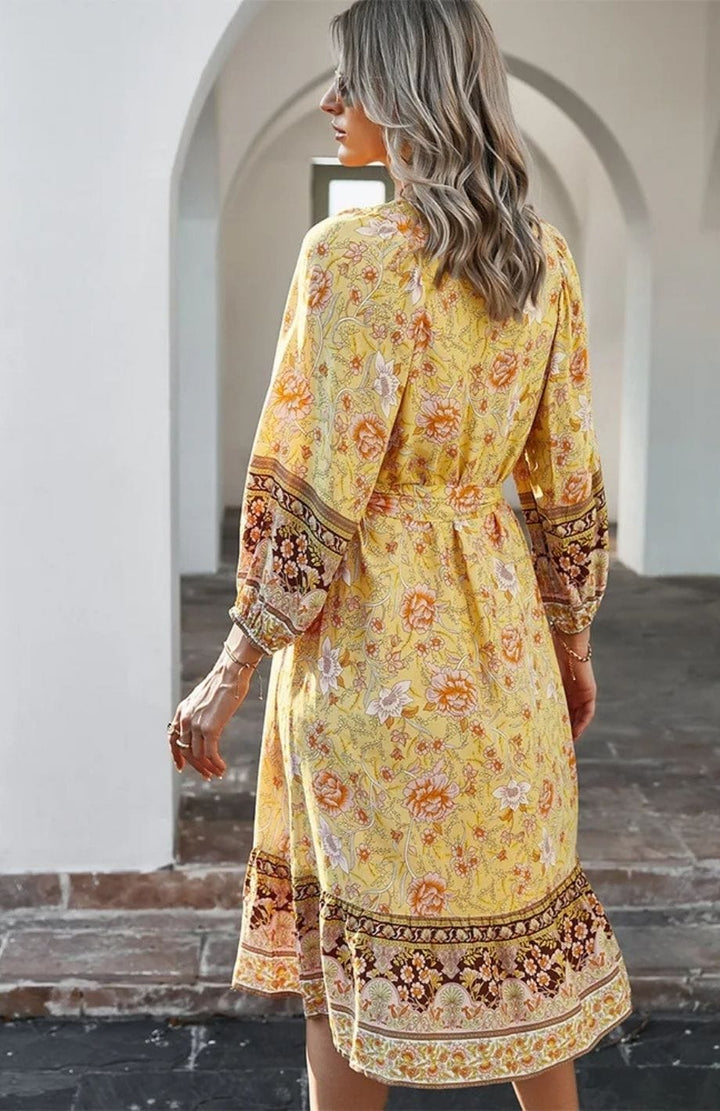 Robe Bohème Jaune | Reine Rustique