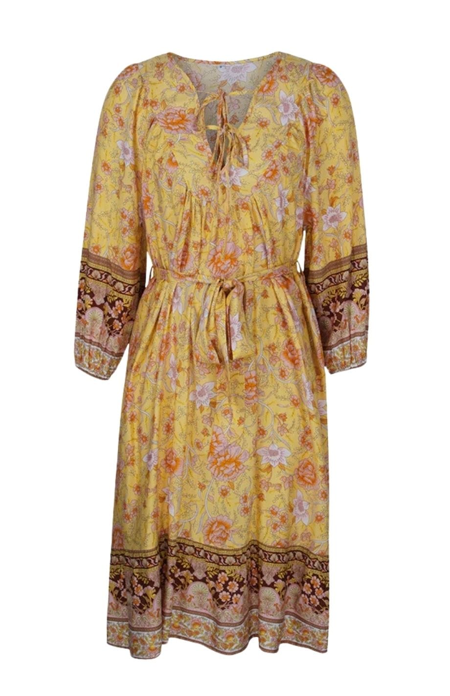 Robe Bohème Jaune | Reine Rustique