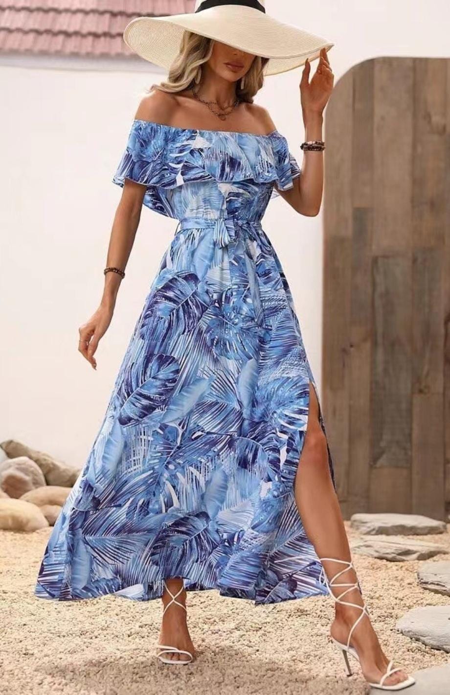 Robe Campagnarde Chic | Reine Rustique BLEU CIEL / S