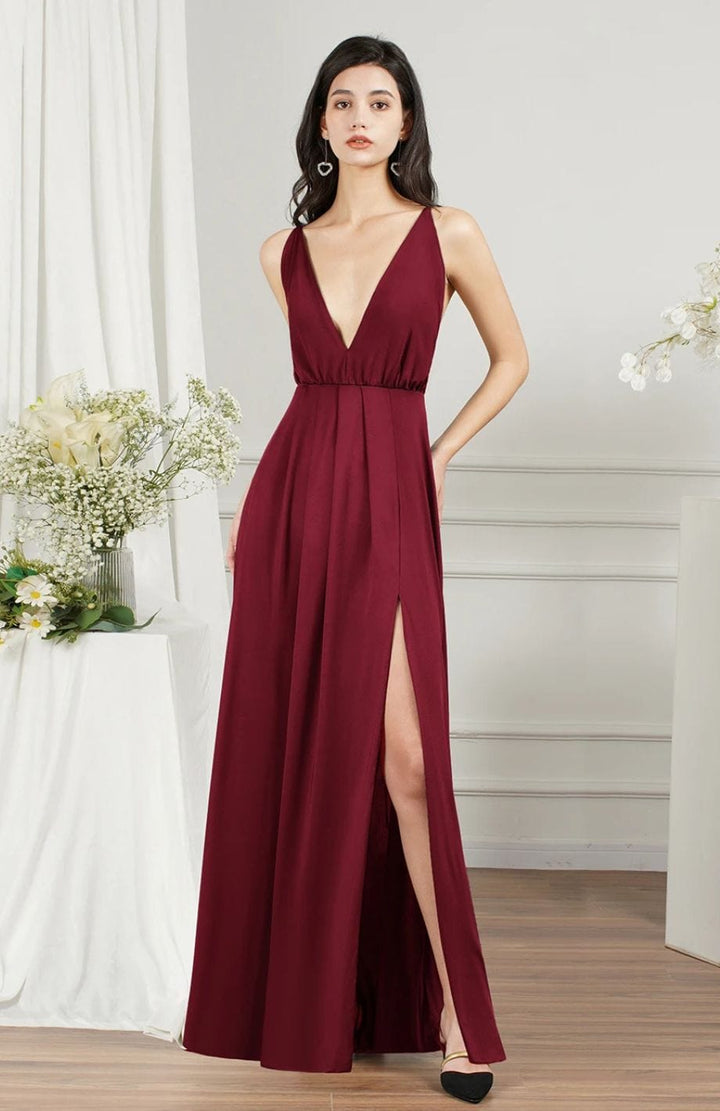 Robe Cérémonie Femme Champêtre | Reine Rustique BOURGOGNE LONGUE / 32