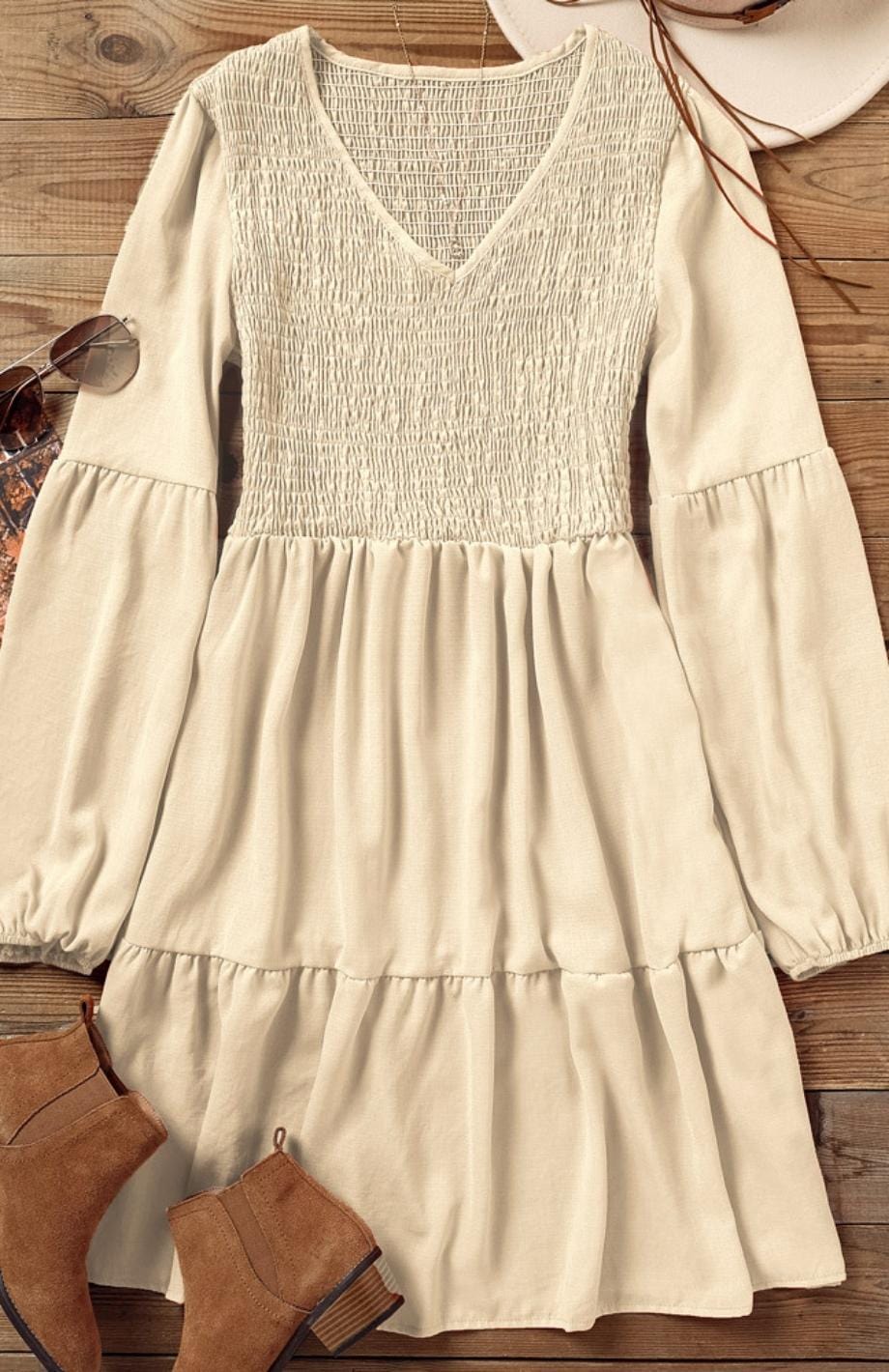 Robe Champêtre Beige | Reine Rustique