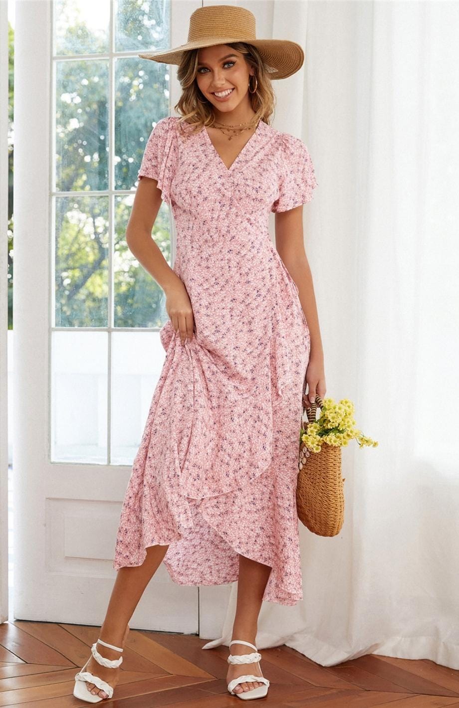 Robe Champêtre Chic Pastel | Reine Rustique