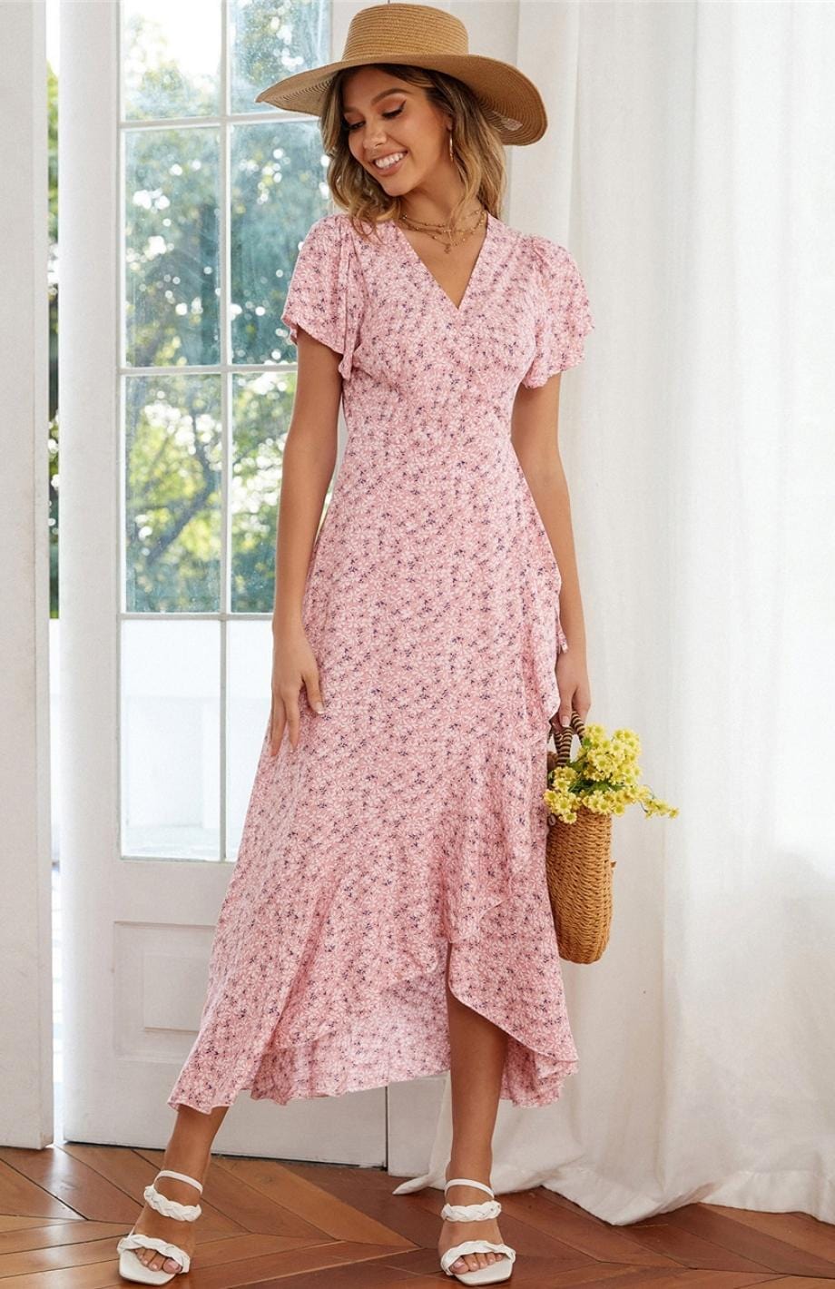 Robe Champêtre Chic Pastel | Reine Rustique