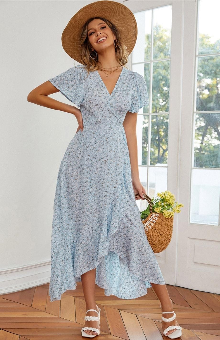 Robe Champêtre Chic Pastel | Reine Rustique