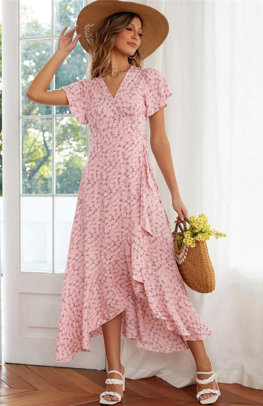 Robe Champêtre Chic Pastel | Reine Rustique