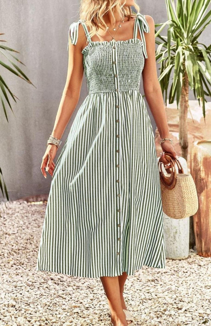 Robe Champêtre Chic Verte | Reine Rustique