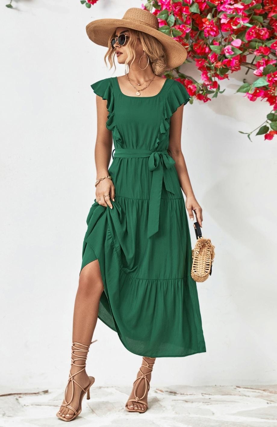 Robe Champêtre | Reine Rustique VERT / S