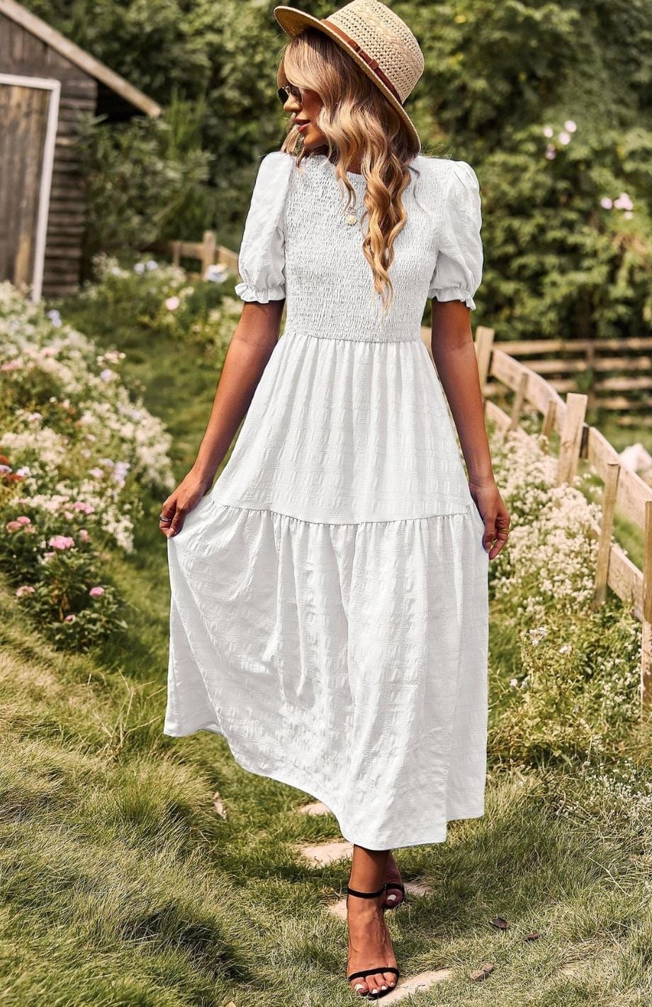 Robe Couleur Champêtre | Reine Rustique BLANC / S