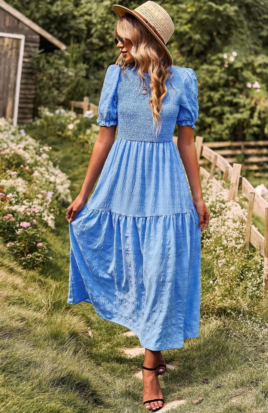 Robe Couleur Champêtre | Reine Rustique BLEU / S