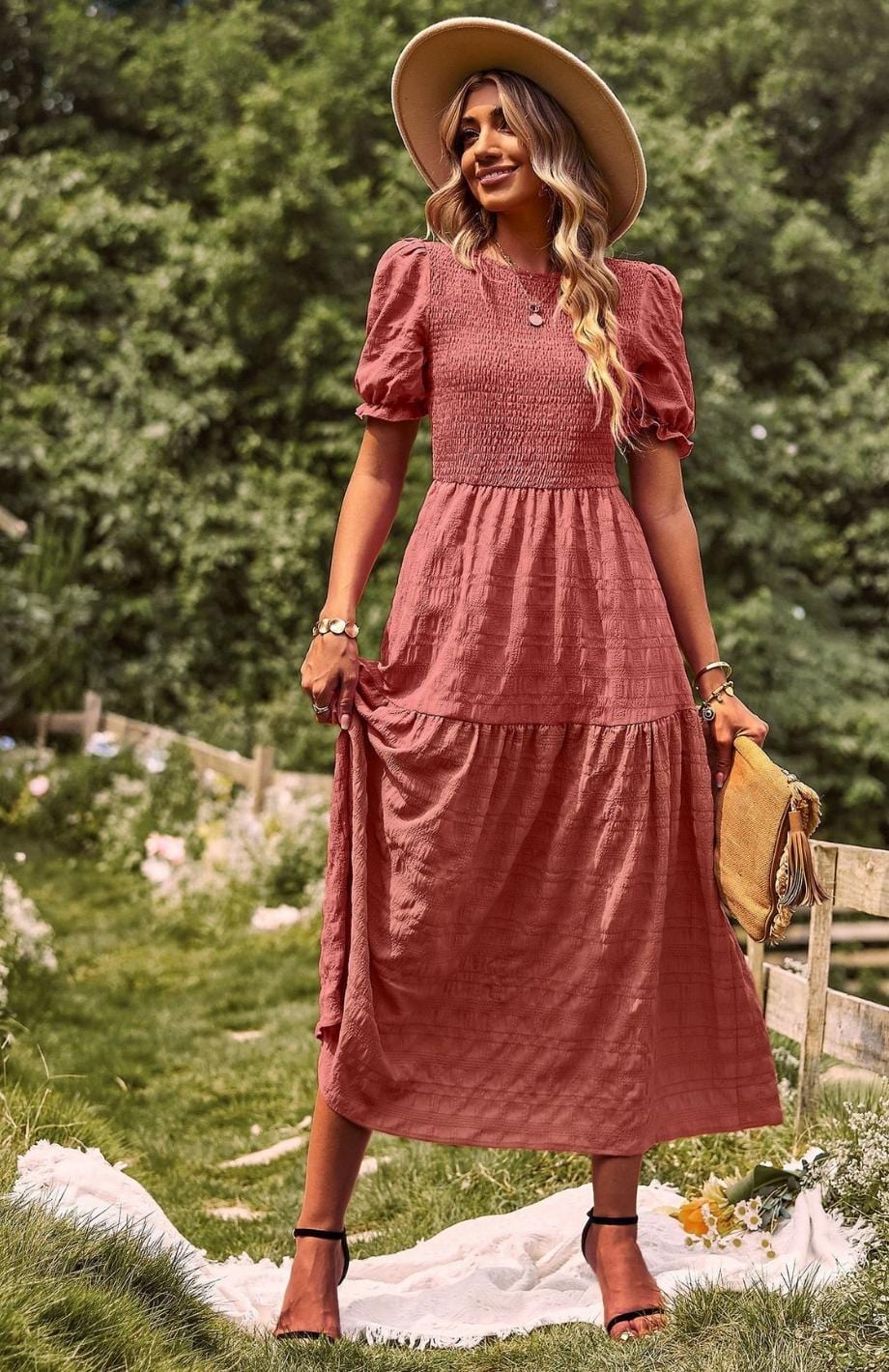 Robe Couleur Champêtre | Reine Rustique ROUGE / S