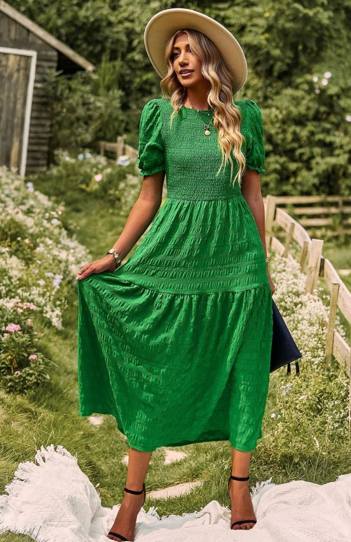 Robe Couleur Champêtre | Reine Rustique VERT / S