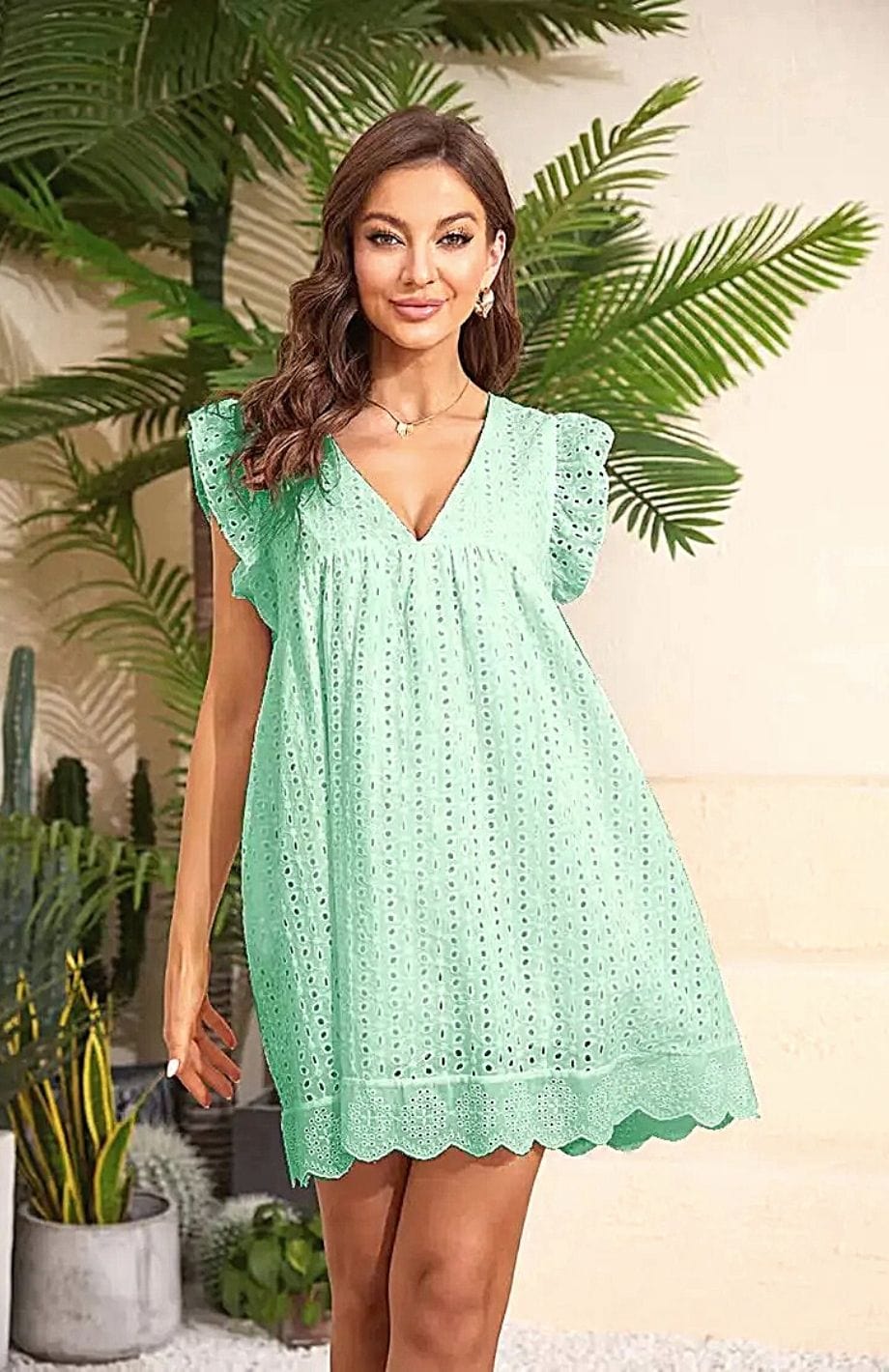 Robe Courte Chic | Reine Rustique VERT / S