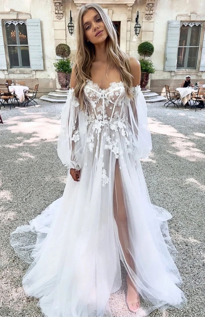 Robe De Mariée Boho Chic | Reine Rustique BLANC / 2