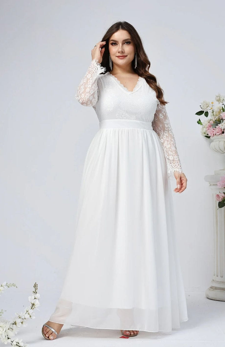 Robe De Mariée Grande Taille BLANC / 1XL