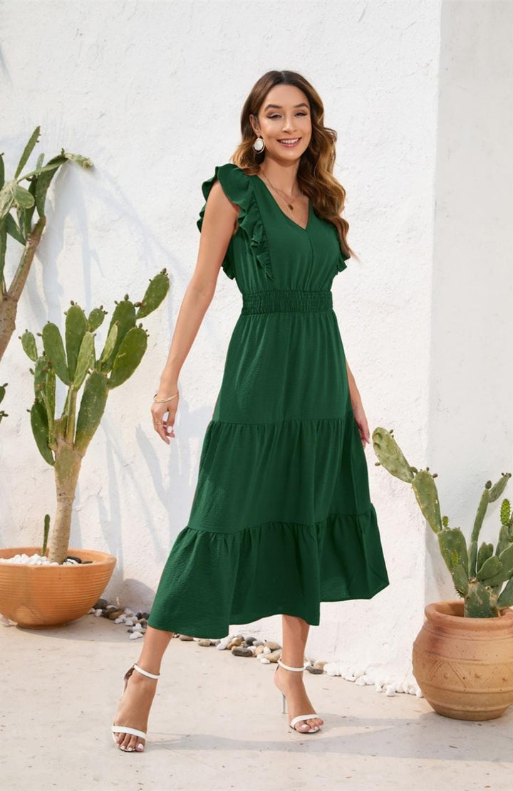 Robe Esprit Champêtre | Reine Rustique VERT / S