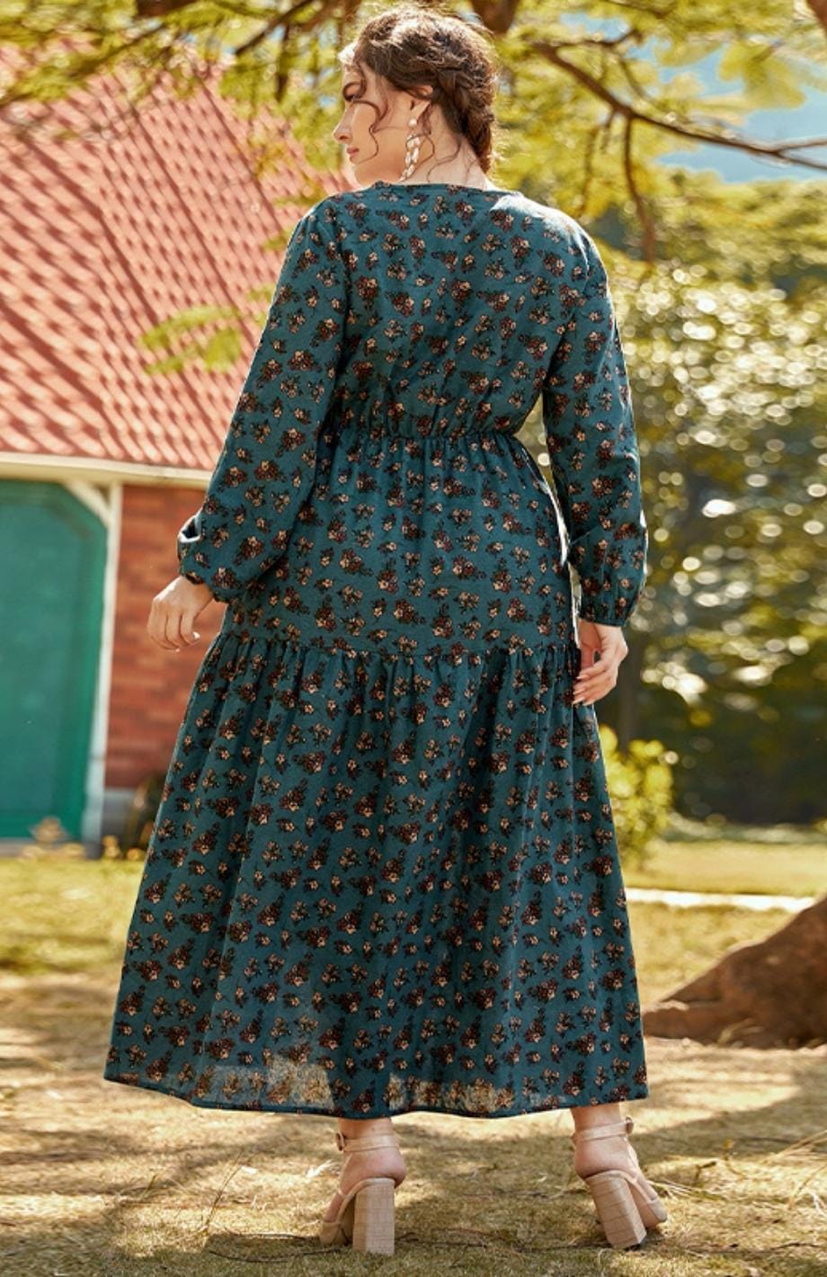 Robe Longue Champêtre Grande Taille | Reine Rustique