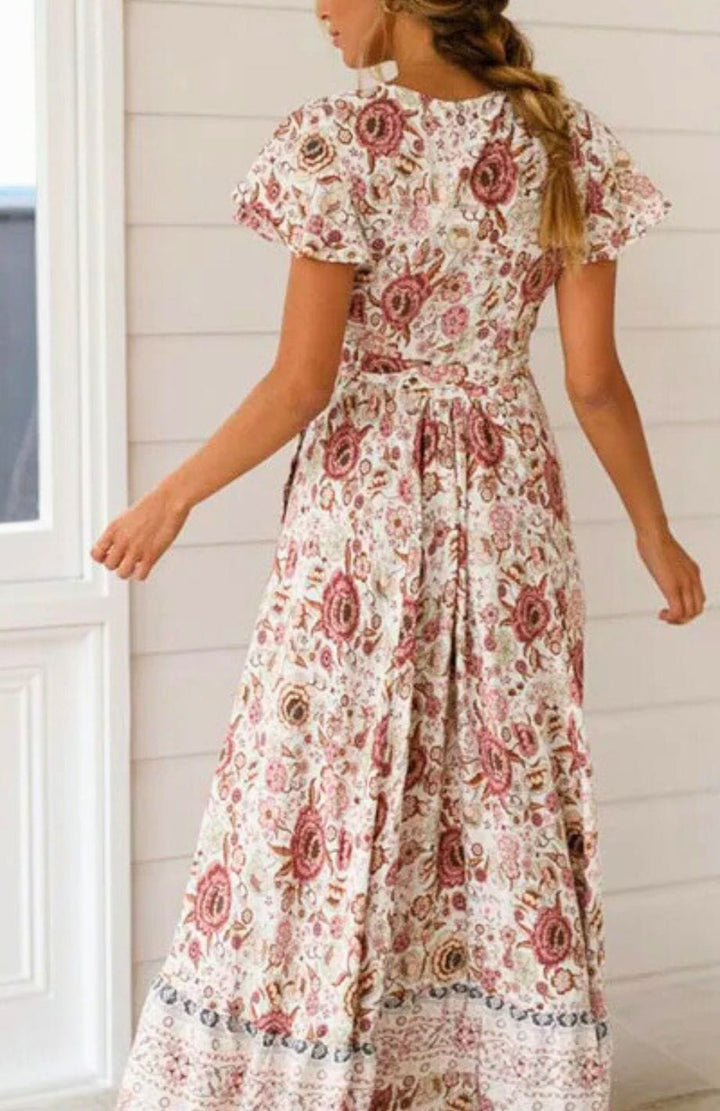 Robe Longue Imprimé Floral | Reine Rustique