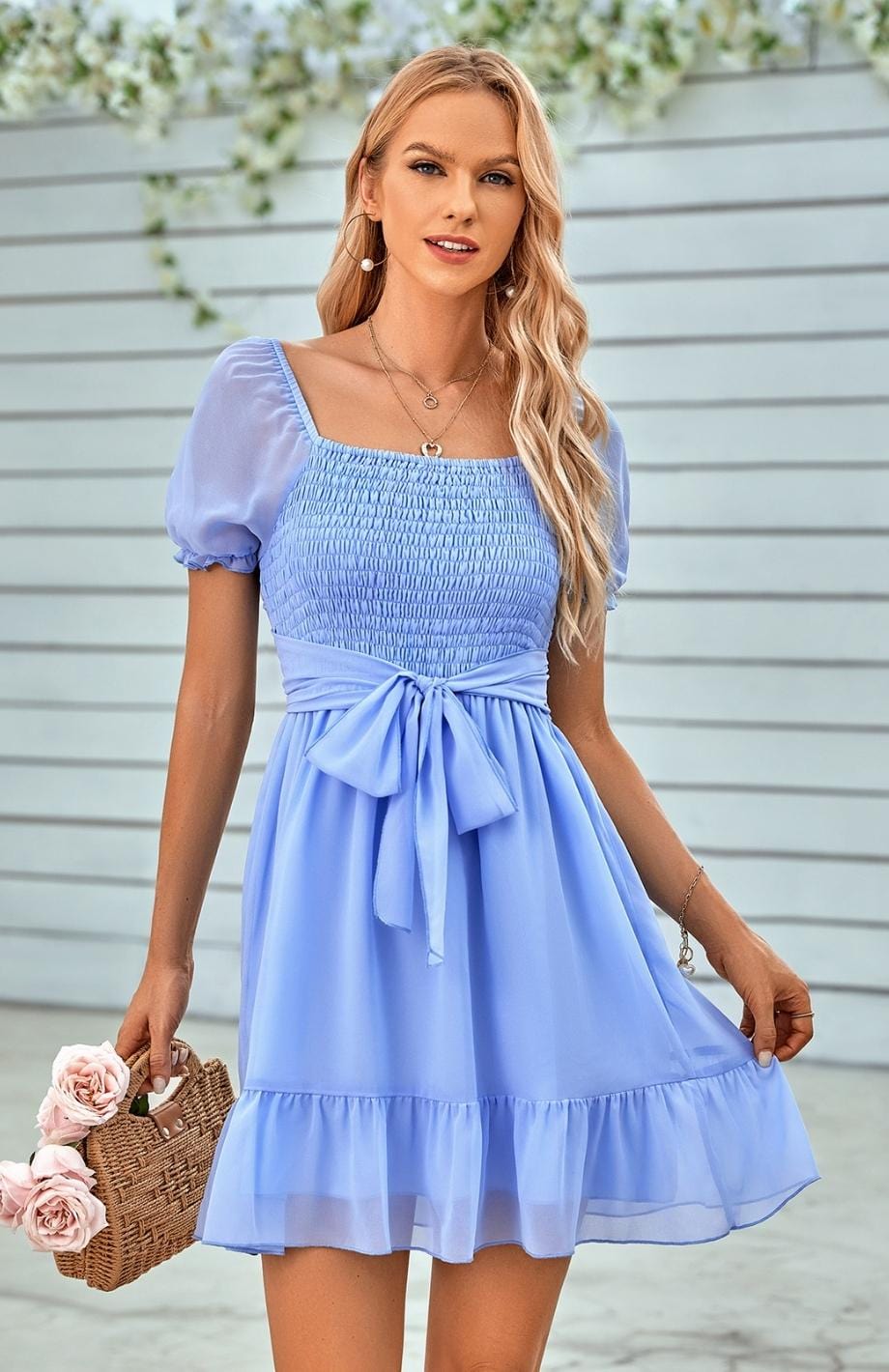 Robe Rustique Chic | Reine Rustique BLEU CIEL / S