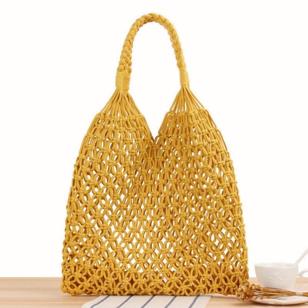 Sac A Main Boheme Champêtre | Reine Rustique JAUNE