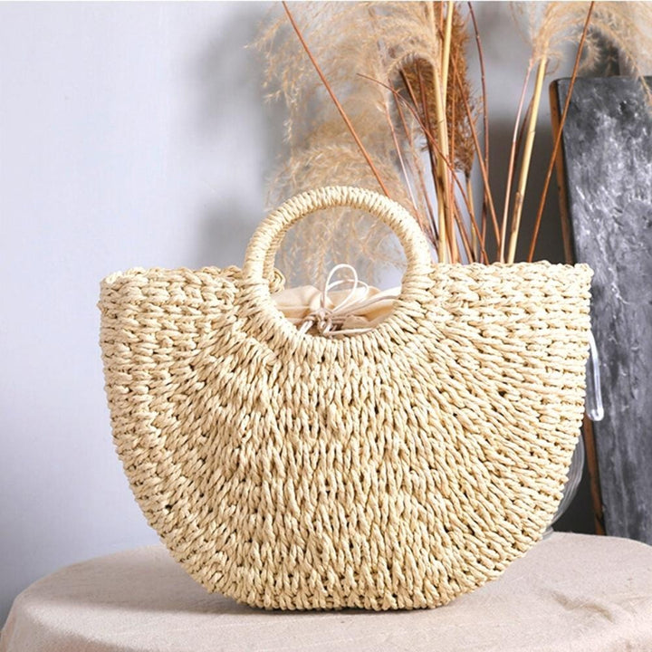 Sac À Main En Paille | Reine Rustique BEIGE